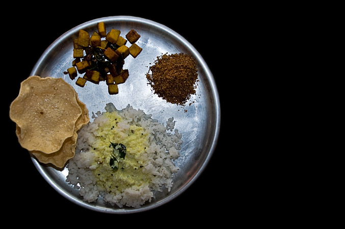 yam served with rice