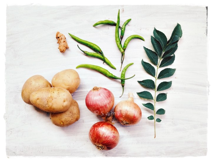 Vegetable stew ingredients