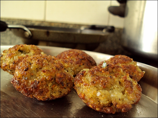 Crunchy Paniyaram made from adai batter