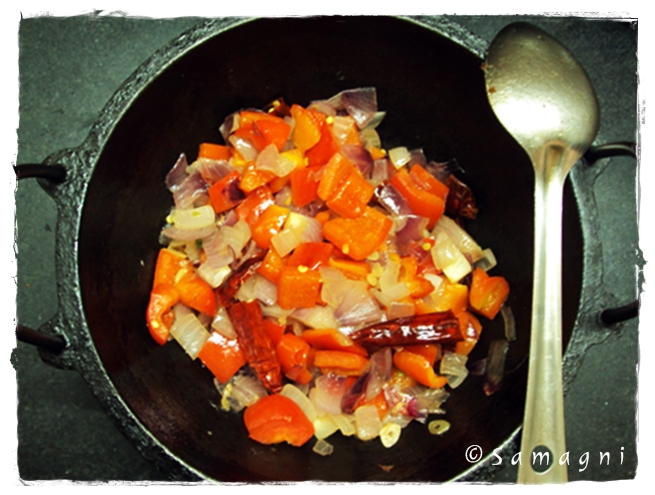 Roast the ingredients