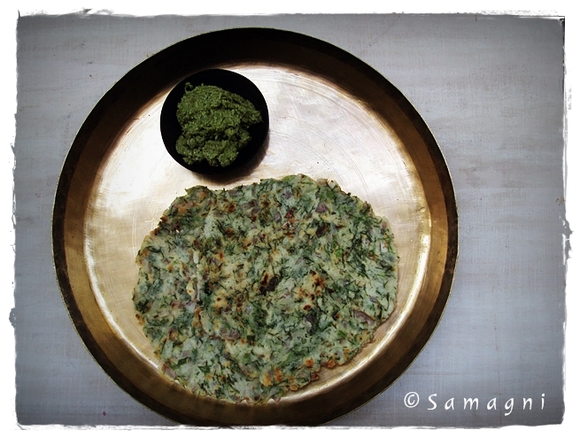 Akki roti served with chutney